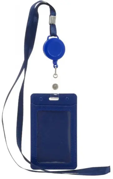 Бейдж, со шнурком и рулеткой, синий обложка книги