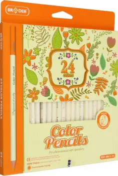 Карандаши цветные, 24 цвета, в ассортименте обложка книги