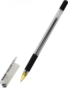 Ручка шариковая Gold, черная обложка книги