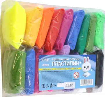 Набор лёгкого прыгающего пластилина, 18 цветов обложка книги