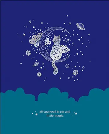 Тетрадь Немного волшебства, 48 листов, линия, в ассортименте обложка книги