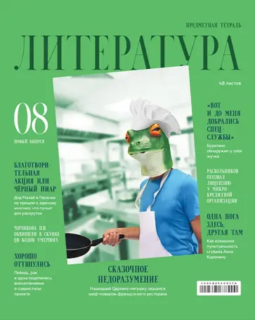 Тетрадь предметная Скандальности. Литература, 48 листов, линия обложка книги