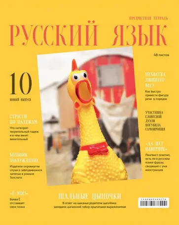 Тетрадь предметная Скандальности. Русский язык, 48 листов, линия обложка книги