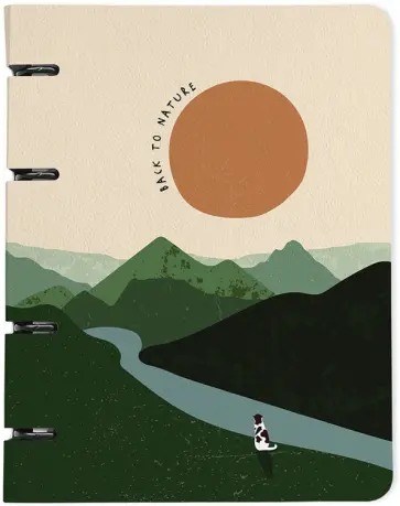 Тетрадь с кольцевым механизмом Mountains, 120 листов, клетка обложка книги