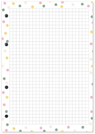 Блок сменный для тетрадей на кольцах Confeti, 50 листов, А5, клетка обложка книги