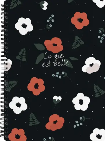 Тетрадь на спирали Pretty черная, 96 листов, А4, клетка Тетрадь на спирали Pretty черная, 96 листов, А4, клетка обложка книги