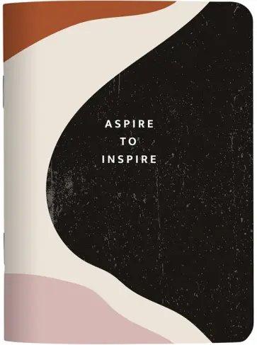 Блокнот Inspire черный, 32 листа, клетка обложка книги