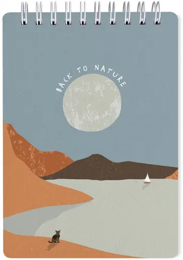 Блокнот на спирали Mountains луна, 100 листов, клетка обложка книги