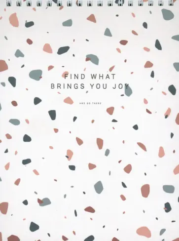 Блокнот на спирали Terrazzo коричневый, 50 листов, А5, клетка обложка книги