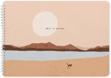 Альбом для рисования Mountains, закат, 40 листов обложка книги