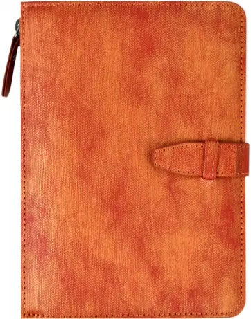 Ежедневник-органайзер недатированный Павлин, оранжевый, 160 листов, А6+ обложка книги