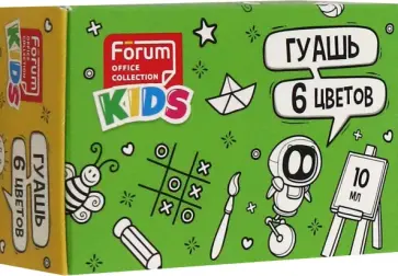 Гуашь Kids, 6 цветов, 10 мл Гуашь Kids, 6 цветов, 10 мл обложка книги