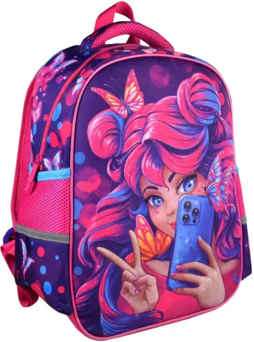 Ранец школьный Девушка с телефоном обложка книги