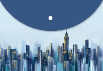 Папка для документов Небоскребы, А4, 1 отделение обложка книги