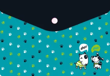 Папка для документов Забавные собаки, А5, пластиковая, 1 отделение обложка книги