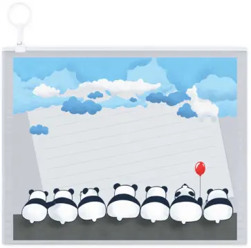 Папка для документов Панды с шариком, А6, 1 отделение обложка книги