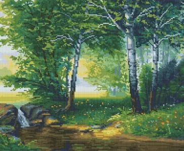 Алмазная мозаика Березовая роща обложка книги