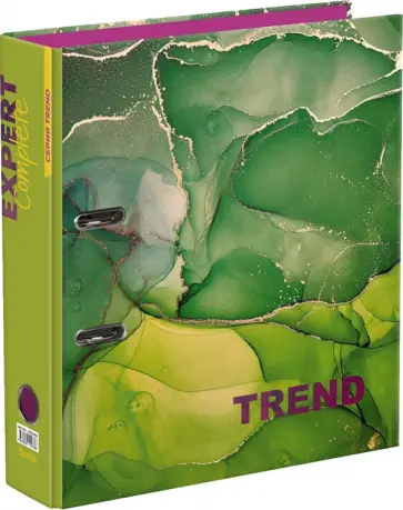 Папка-регистратор Trend. Marbling, А4, зеленая обложка книги