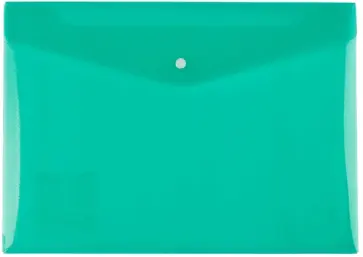 Папка-конверт с кнопкой Classic, A4, зеленая обложка книги