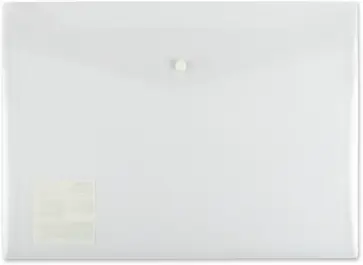 Папка-конверт с кнопкой Premier, A4, прозрачная обложка книги