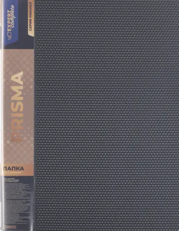 Папка на 2 кольцах Premier. Prisma, A4, серая обложка книги