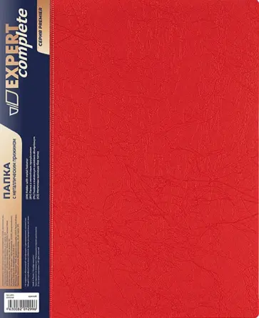 Папка с металлическим прижимом Premier, A4, красная Папка с металлическим прижимом Premier, A4, красная обложка книги