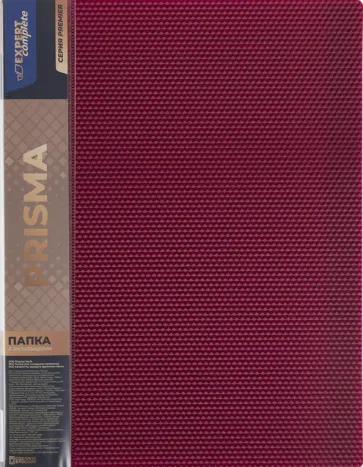 Папка с вкладышами Premier. Prisma, A4, 20 листов, рубиновая обложка книги