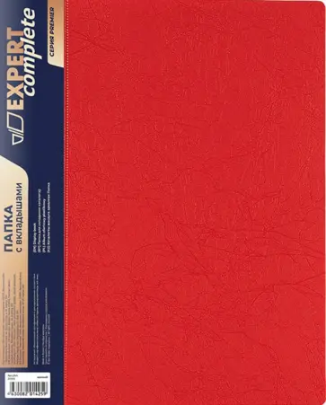 Папка с вкладышами Premier, А4, 20 листов, красная обложка книги