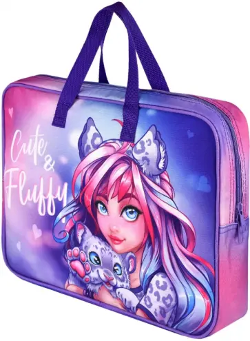 Папка для школьных тетрадей Девушка с барсом, А4, 1 отделение Папка для школьных тетрадей Девушка с барсом, А4, 1 отделение обложка книги