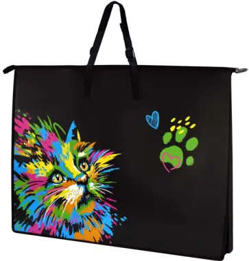 Папка для чертежей и рисунков Неоновый кот, А2, 1 отделение обложка книги