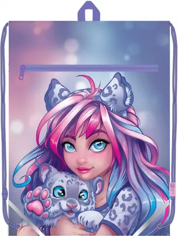 Мешок для сменной обуви Девушка с барсом обложка книги