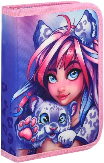 Пенал школьный Девушка с барсом обложка книги