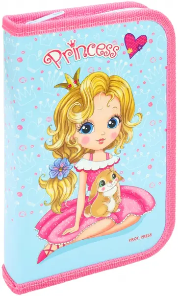 Пенал Принцесса и кролик, 1 отделение обложка книги