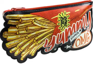 Пенал на молнии Любимый фастфуд обложка книги