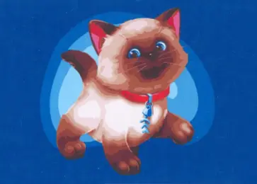 Картина по номерам Сиамский котёнок обложка книги