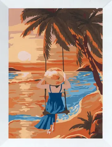 Картина по номерам Закат у моря обложка книги