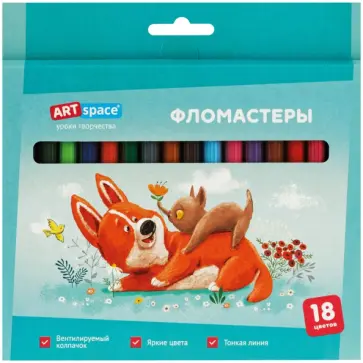 Фломастеры Lovely animals, 18 цветов обложка книги