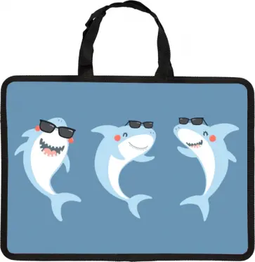 Папка для тетрадей Веселые акулы, А4 Папка для тетрадей Веселые акулы, А4 обложка книги