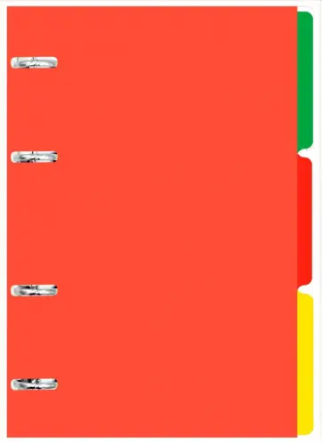 Тетрадь на кольцах с разделителями Морковный, 120 листов, клетка Тетрадь на кольцах с разделителями Морковный, 120 листов, клетка обложка книги