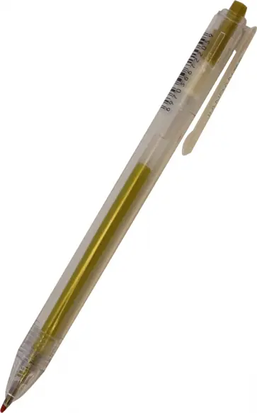 Ручка гелевая автоматическая, золото обложка книги