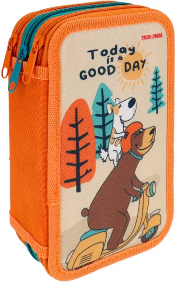 Пеналы Поездка зверят, 3 отделения обложка книги