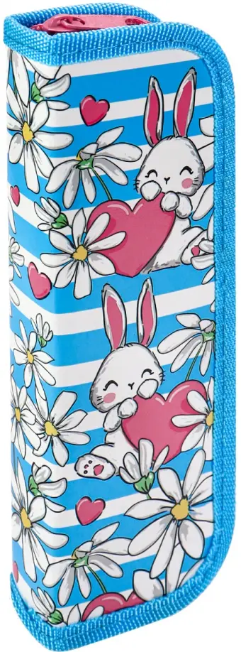 Пенал Милые зайчики-1, 1 отделение обложка книги