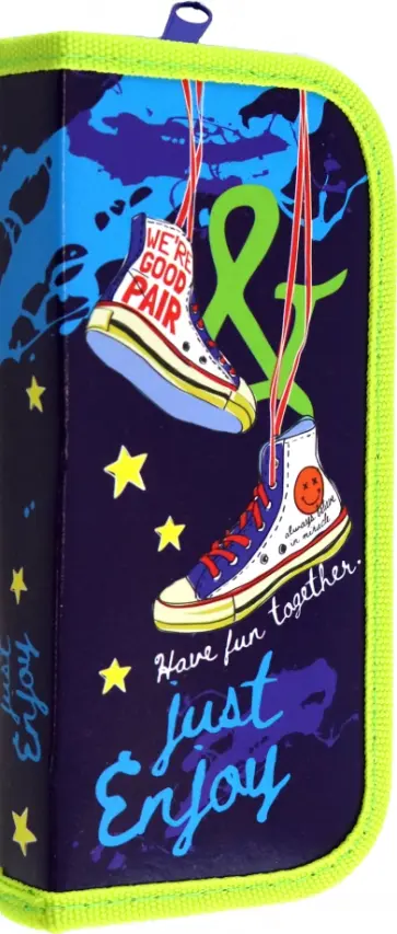 Пенал Стильные кеды, 1 отделение обложка книги