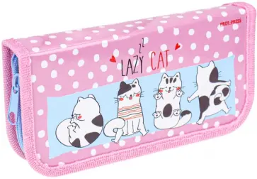 Пенал Ленивые котики, 1 отделение обложка книги