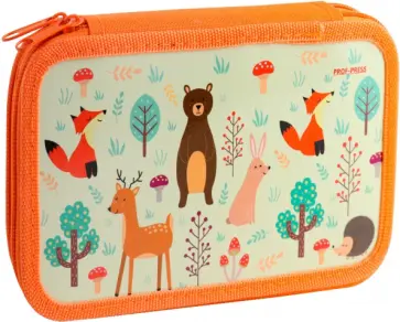 Пенал Лесные зверушки, 2 отделения обложка книги