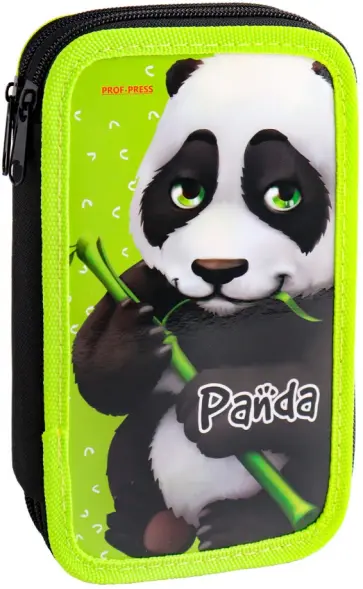 Пенал Панда и бамбук, 2 отделения обложка книги