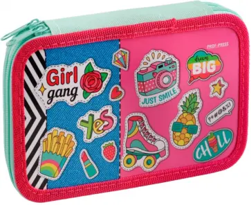 Пенал Цветные стикеры, 2 отделения обложка книги