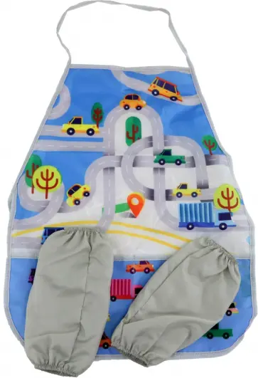 Фартук с 2 карманами и нарукавники Оживленная трасса обложка книги
