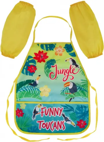 Фартук с 2 карманами и нарукавники Смешные туканы обложка книги
