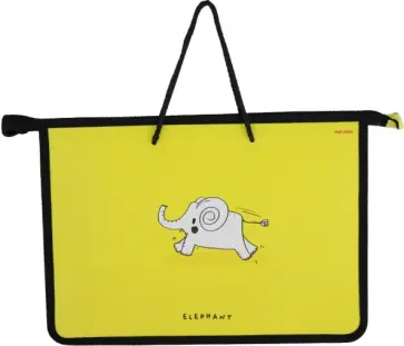 Папки Бегущий слоник, на шнурках, А4 обложка книги